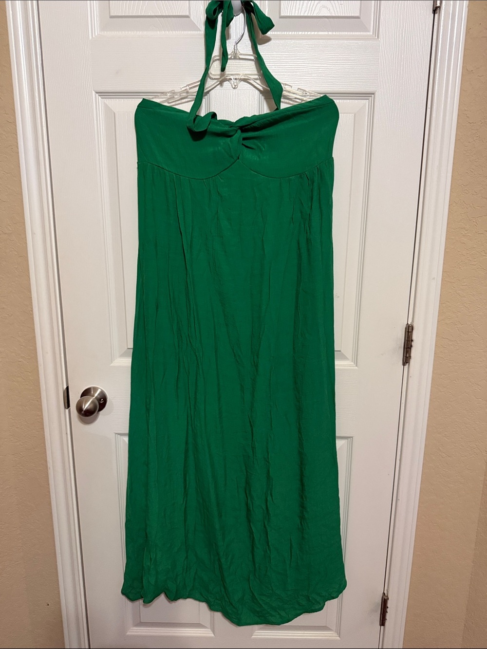 NWT CUPSHE Green Strapless Halter Maxi Dress